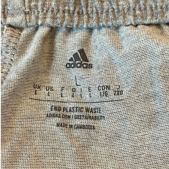 Adidas Mens Heather Gray Jersey Joggers Light Weight Size Large - Picture 14 of 14